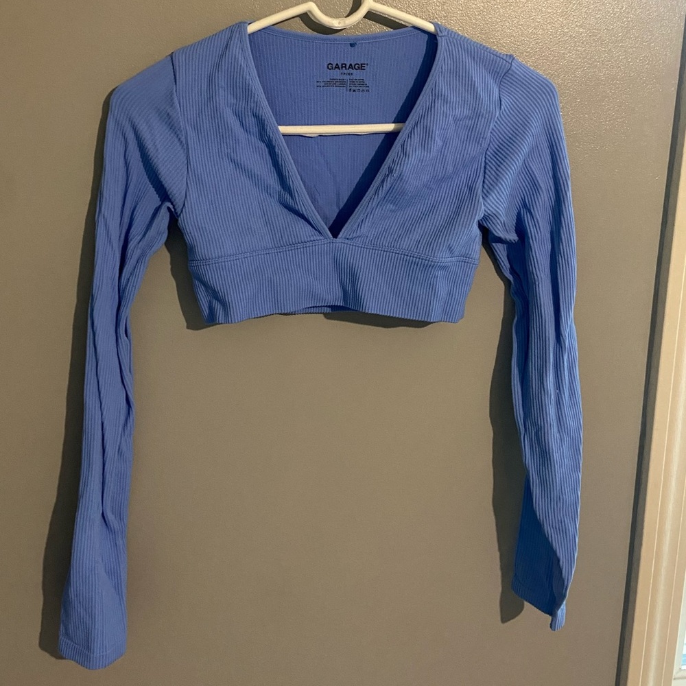 Garage Super Cropped V-Neck Top